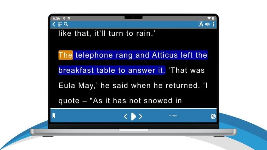 EasyReader reading pane shown on a mac
